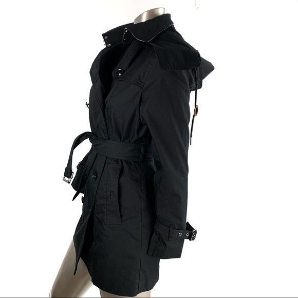 AUTHENTIC Burberry Detachable Hood Trench Coat Petite Adult - Picture 3 of 8
